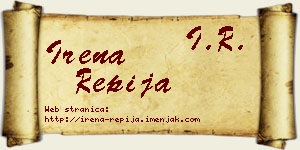 Irena Repija vizit kartica